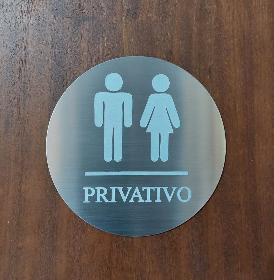 Placa para Sanitários Minimalista